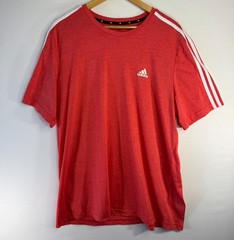 Adidas Climalite Logo Crew Neck Shirt Brick Red Active Athletic size XL