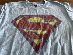 SUPERMAN ORIGINAL LOGO T SHIRT TEE – BLUE – OFFICIAL ITEM – DC – SMALL