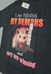 Funny Animals Possums Raccoon Weiner T-Shirt 4pc Medium Snazzy (CC)