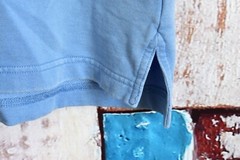 Men’s No Boundaries Oversize French Terry Polo Shirt XSMALL Chambray NEW