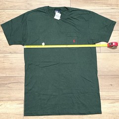 VTG Polo Ralph Lauren Single Stitch Green Throwback Pony Pocket T Shirt Mens S