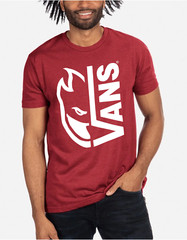 VANS MENS SPITFIRE MEN T SHIRT PREMIUM CARDNIAL TEE NEW