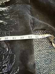 Winged Skeleton Punk Goth Grunge Oversized Lightweight Short Sleeve Sweatshirt