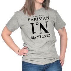 Glamorous Paris Number 1 Designer French Gift Womens Short Sleeve Crewneck Tee