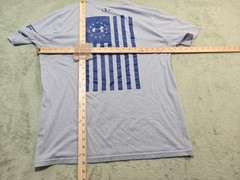 Under Armour Freedom Flag T-Shirt Mens Large Gray HeatGear Loose Fit Malaysia