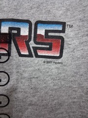 Y2K 2007 The Transformers Movie Promo Spellout Graphic Long Sleve Shirt Gray XL