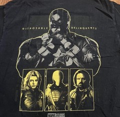 Marvel Studios Thunderbolts Movie Logo T-Shirt MCU Avengers Large Black Cotton