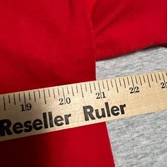 Champion Mens Large Red Spellout Chest Logo Cotton Crew Tee Classic Casual