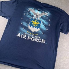 US Air Force USAF Graphic T-Shirt Mens XL Navy Blue MCMXLVII 1947 Eagle Eagle