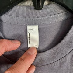 American Apparel Mens Gray T-Shirt Size Small Gomez Crew Neck Short Sleeve Soft