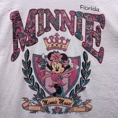 Vtg Disney Minnie Mouse Florida Graphic Mens L T Shirt Paisley Floral Dance 80s