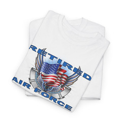Air Force Proud Retired Veteran Military Family Pride USA Wings Theme T Shirt