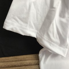 Men’s MED Print Graphic T shirt Short Sleeves White W/ Letter Print