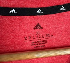 Adidas Climalite Logo Crew Neck Shirt Brick Red Active Athletic size XL
