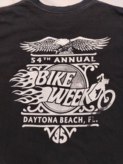 Vintage 1995 Daytona Bike Week T Shirt 54th Annual USA Single Stitch L Black