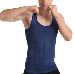 Men’s 3 Pack Compression Shirt Slimming Body Shaper Vest Gym Workout Tank Top