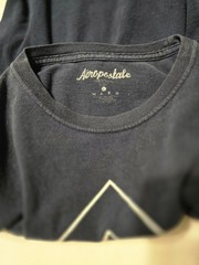 Aéropostale Men’s L Navy Graphic Logo Crew Neck Short Sleeve Cotton T-Shirt