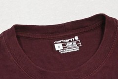 Carhartt Tee Shirt Work Wear Short Sleeve Loose Fit Dark Red Mens Sz Medium