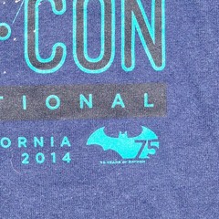 Batman SDCC 2014 Graphitti Designs Shirt 2XL Blue 75th Anniversary Exclusive