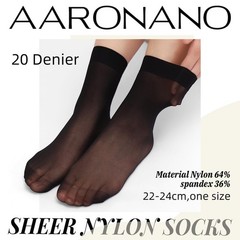 12 Pairs Women High Sheer Ankle Nylon Socks Hosiery With Reinforced Toe