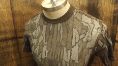 Vtg Trebark MESH see-thru Camouflage T-shirt USA Made sz S Ace Sportswear
