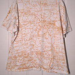 VINTAGE Kentucky The Great Outdoors Map USED Shirt (XL, Single Stitch, AOP)