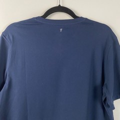 The Perfect Jean NYC Organic V Neck T-Shirt in Navy Blue Size Medium Short Slv