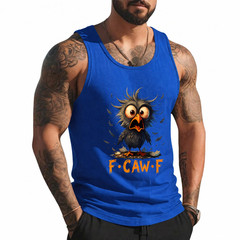 Funny F-Caw-F Black Crow FCawF Humor Quote Bird Meme Tank Top