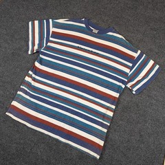Unionbay Vintage Striped T-Shirt Mens One Size Blue Red White Cotton Made in USA