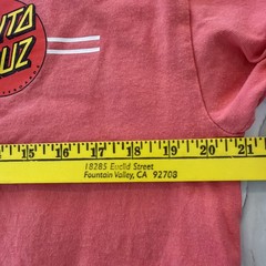 Santa Cruz Tshirt Size Large Distressed Double Sided Big Logo On Back