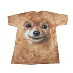 The Mountain Pomeranian Dog T-Shirt Sz XL AOP Y2K Tie Dye Vincent Hie USA