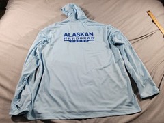 Alaskan Hardgear Hooded Cowl Neck L/S Shirt Mens XL Blue Performance Stretch