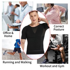 Men Slimming Body Shaper Vest Abs Abdomen Compression Shirts Fitness Tank Tops