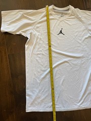 Nike Air Jordan Jumpman T-Shirt Men’s M Medium Short Sleeve Dri-Fit White Shirt