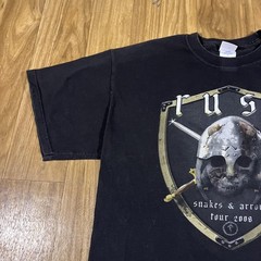 Y2K Rush Tour Shirt Mens Large Black Snakes & Arrows Skull Rock Graphic Tee 2008