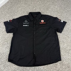 Vodafone McLaren Mercedes F1 Shirt Mens XXL Formula One Racing Team Button Up