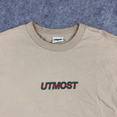 Utmost Co “Gucci” Solid Logo T-Shirt Men’s Large Tan Streetwear Skate