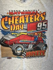 Vintage Men’s Cheaters Day Racing Graphic Tshirt Size XL – Action Sportswear