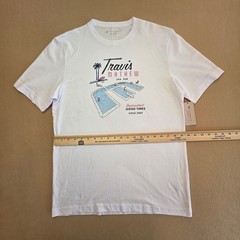 Travis Mathew On Vacation T-Shirt White Sz Medium NWT