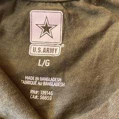 NWT Official US Army Licensed Logo Long Sleeve T-Shirt Green Men’s Size L