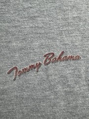 Tommy Bahama Mens Size Medium Gray Graphic T Shirt Island Christmas Naughty Nice