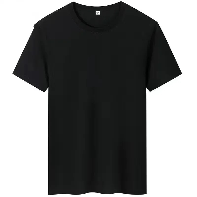 Men’s 100% Cotton Solid T-Shirts, Short Sleeve, White Black Fashion Trend