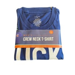 Men’s Lucky Fishing Shirt Blue Graphic Tee Short Sleeve Crew Neck Outdoors M-XXL