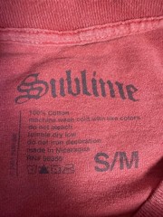 Sublime Shirt Mens S/M Red Sun Long Beach Distressed Crew Neck Cotton Tagless
