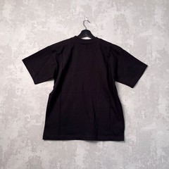 Annie Hood Heavy Cotton T-Shirt Top Mens S Small Black Crew Neck Short Sleeve