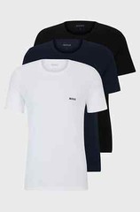 Hugo Boss Men’s Regular Fit Pure Cotton Classic Crew Neck T-Shirt/Top 3-pack
