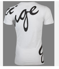 $50 ARMANI EXCHANGE White Black SCRIPT Short Sleeve Slim Fit Designer T-shirt