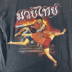 Vintage Rare Muay Thai Shirt Large Boxing Kickboxing UFC MMA Wrestling Thailand