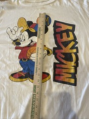 VINTAGE Mickey Unlimited Single Stitch T-Shirt w/ Flaws Use For The Graphics Art