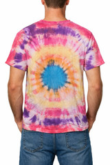Handmade Tie Dye V‑Neck T‑Shirt Men’s Size M Boho Streetwear Festival Top